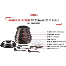 Nidage Titanyum Ingenio Xl Intense Titanyum 2x Maxi Set 19 Parça 0-50 Siyah Yapışmaz Taban Bakır