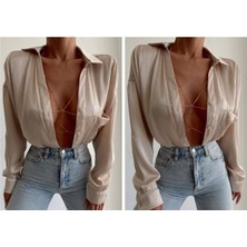 Chantaky 073 40012 Kararmaz Altın Renk Kadın Vücut Zinciri ve Aksesuar Altın 2 Standart