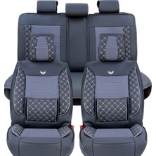 Startcar Seat Arona Uyumlu Deri Oto Koltuk Kılıfı Ön Arka Set Füme Sc