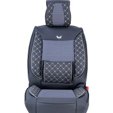 Startcar Seat Arona Uyumlu Deri Oto Koltuk Kılıfı Ön Arka Set Füme Sc