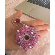 Paris Organik Donut Amigurumi Anahtarlık (Inci Detaylı)