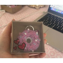 Paris Organik Donut Amigurumi Anahtarlık (Inci Detaylı)