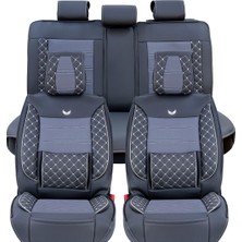 Startcar Ford Fiesta Eski Uyumlu Deri Oto Koltuk Kılıfı Ön Arka Set Füme Sc