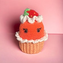 Paris Organik Nar Çiçeği Amigurumi Cupcake