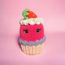 Paris Organik Pembe Amigurumi Cupcake