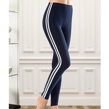 Miraxx Derya Kurşun Yüksek Bel Şeritli Kadın Tayt 0531