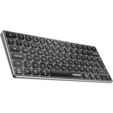 Everest KB-BT97 Siyah/gri Bluetooth Ultra Ince+Şarjlı Q Mac/win/android/ıos Uyumlu Kablosuz Klavye