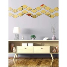 Ata Pleksi Dekoratif Su Damlası Altın Renk (6X10CM) 12'li Paket Dekorasyon Duvar Süsü Pleksi Ayna