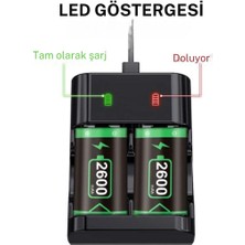 Cosmostech Xbox Series S ve X / Xbox One ve S Kumandaları Çift Bataryalı 2600 mAh Şarj Kiti