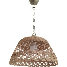 Belkıs Rattan Rattan Bambu Hasır Sarkıt Avize 35 cm