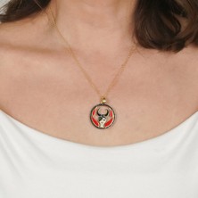 Kayra Mücevher Mineli Boğa Burcu Altın Kaplama Kolye