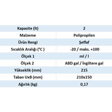 Pressol Plastik Ölçü Kabı - 2 Litre - Made In Germany