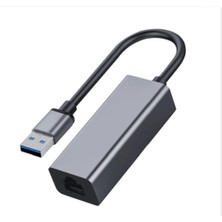 TezMax USB 3.2 To RJ45 2.5g 10/100/1000/ Gigabayte Ethernet Çevirici Dönüştürücü Alüminyum Kasa Adaptör