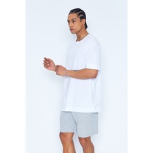 Sizefash Erkek Oversize Fit T-Shirt %100 Pamuk