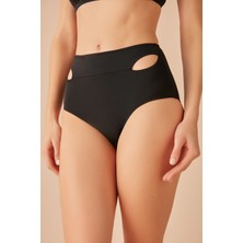 Suwen Yanı Detaylı Yüksek Bel Bikini Alt