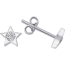 Sirius Pırlanta G Renk 0,14 Karat Pırlanta Tektaş Yıldız Küpe 0415E0005