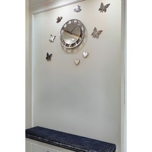 Ay Dizayn Dekoratif Kelebekli Saat