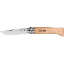 Opinel Inox No 8 Kayın Saplı Paslanmaz Çelik Trekking Çakı - Naturel