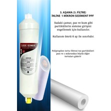 Sumarkt Yeni Seri Inline Kapalı Kasa Su Arıtma Cihazı Uyumlu 6 Aşama 80 Gpd Süper Membranlı Alkalinli Set