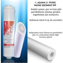 Sumarkt Inline Kapalı Kasa Su Arıtma Cihazı Uyumlu 6 Aşama 80 Gpd Süper Membranlı Alkalinli Bakım Seti