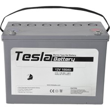 Tesla 12V 100AMPER (Ah) Marin Jel Akü (Extra Performans)