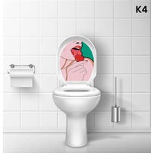 Asef Reklam Sevimli Klozet Kapağı ve Banyo Sticker 10