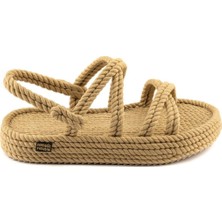 Nomadic Republic Tahiti Platform Kadın Bej Sandalet TAHP-0012