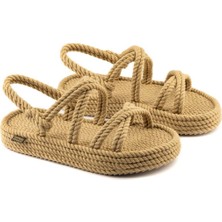 Nomadic Republic Tahiti Platform Kadın Bej Sandalet TAHP-0012