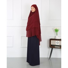 Mercan Hijab Üç Katlı Şifon Sufle Khimar