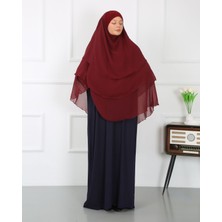 Mercan Hijab Üç Katlı Şifon Sufle Khimar