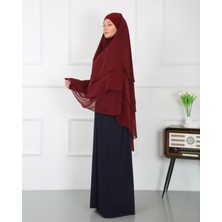 Mercan Hijab Üç Katlı Şifon Sufle Khimar