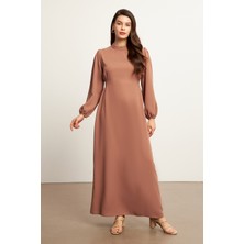 Vavinor Nevra Kuşaklı Elbise - Camel