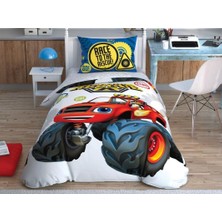 Taç Lisanslı Tek Kişilik Nevresim Takımı Blaze Road Rescue