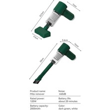 Decisive 120W 5000PA Mini El Araba Elektrikli Süpürge DC3.7V Taşınabilir Araba Çift Kablosuz Akar Sökücü Elektrikli Süpürge Beyaz (Yurt Dışından)