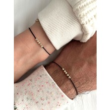 Atelier Çağla Ikili Siyah Dorika Toplu Sevgili Bilekliği