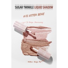 Peripera Yoğun Işıltılı Görünüm Sunan Likit Far Peripera Sugar Twinkle Liquid Shadow (3 Kitten Beige)