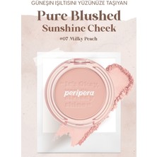 Peripera Pastel Tonlarda Sebum Dengeleyici Toz Allık Peripera Pure Blushed Sunshine Cheek (07 Milky Peach)