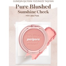 Peripera Pastel Tonlarda Sebum Dengeleyici Toz Allık Peripera Pure Blushed Sunshine Cheek (01 Calm Pink)