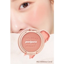 Peripera Pastel Tonlarda Sebum Dengeleyici Toz Allık Peripera Pure Blushed Sunshine Cheek (02 Milktea Coral)