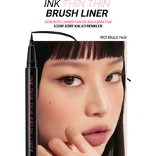 Hassas ve İnce Fırça Uçlu Kalem Eyeliner PERIPERA Ink Thin Thin Brush Liner (01 Black Noir)