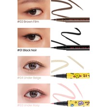 Hassas ve İnce Fırça Uçlu Kalem Eyeliner PERIPERA Ink Thin Thin Brush Liner (02 Brown Film)