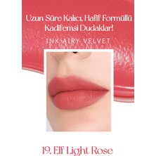 Peripera Uzun Süre Kalıcı ve Hafif Formüllü, Kadife Bitişli Tint Peripera Ink Airy Velvet (19 Elf Light Rose)