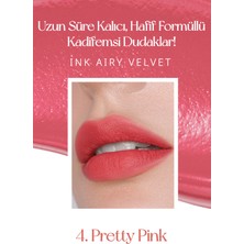 Peripera Uzun Süre Kalıcı ve Hafif Formüllü, Kadife Bitişli Tint Peripera Ink Airy Velvet (4 Pretty Pink)