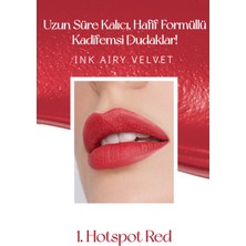 Peripera Uzun Süre Kalıcı ve Hafif Formüllü, Kadife Bitişli Tint Peripera Ink Airy Velvet (1 Hotspot Red)