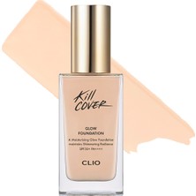 Clio Yoğun Kapatıcılık ve Işıltı Sunan Fondöten Clio Kill Cover Glow Foundation (3-By Linen) SPF50+PA++++