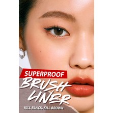 İnce, Mikrofiber Fırça Uçlu Kalem Eyeliner CLIO Superproof Brush Liner (Kill Brown)