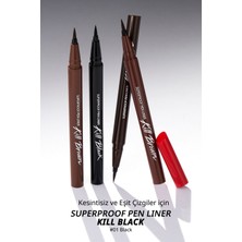 Sünger Uçlu, Suya Dayanıklı Kalem Eyeliner CLIO Superproof Pen Liner Kill Black (01 Black)