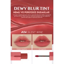 Clio Blur Efekti Veren, Nemlendirici, Hafif Dokulu Tint Clio Dewy Blur Tint (04 Silent Wine)