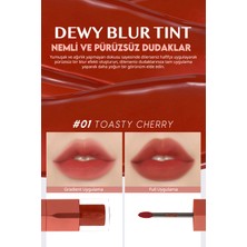 Clio Blur Efekti Veren, Nemlendirici, Hafif Dokulu Tint Clio Dewy Blur Tint (01 Toasty Cherry)