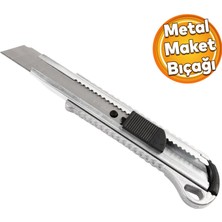 Gfb Gönen Metal Maket Bıçağı Eko 18 mm Alüminyum Metal Gövde Sağlam Dayanıklı